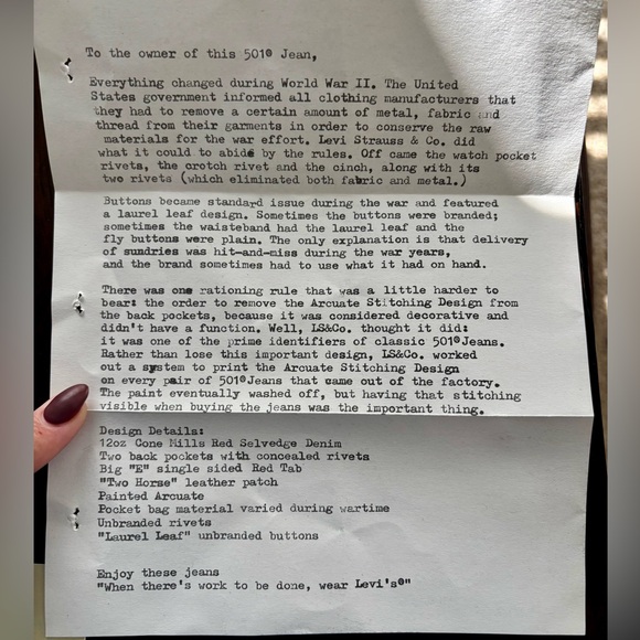 Vintage Levi’s 1944 Selvedge Denim - Picture 9 of 10